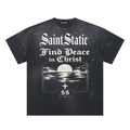 Hand-Frayed Sunfade Paint Splatter T-Shirt