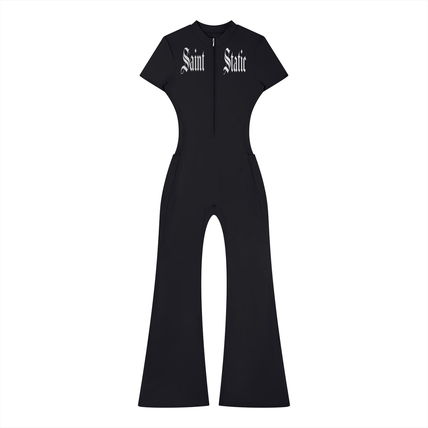 SaintStatic Women’s Flared Leg Quarter-Zip Jumpsuit