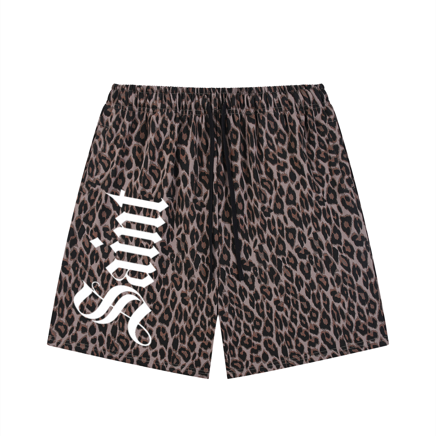 SaintStatic Leopard Drawstring Shorts
