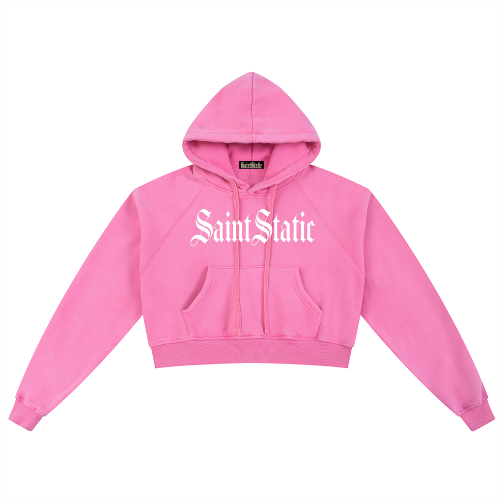 Snow Washed Cropped Hoodie