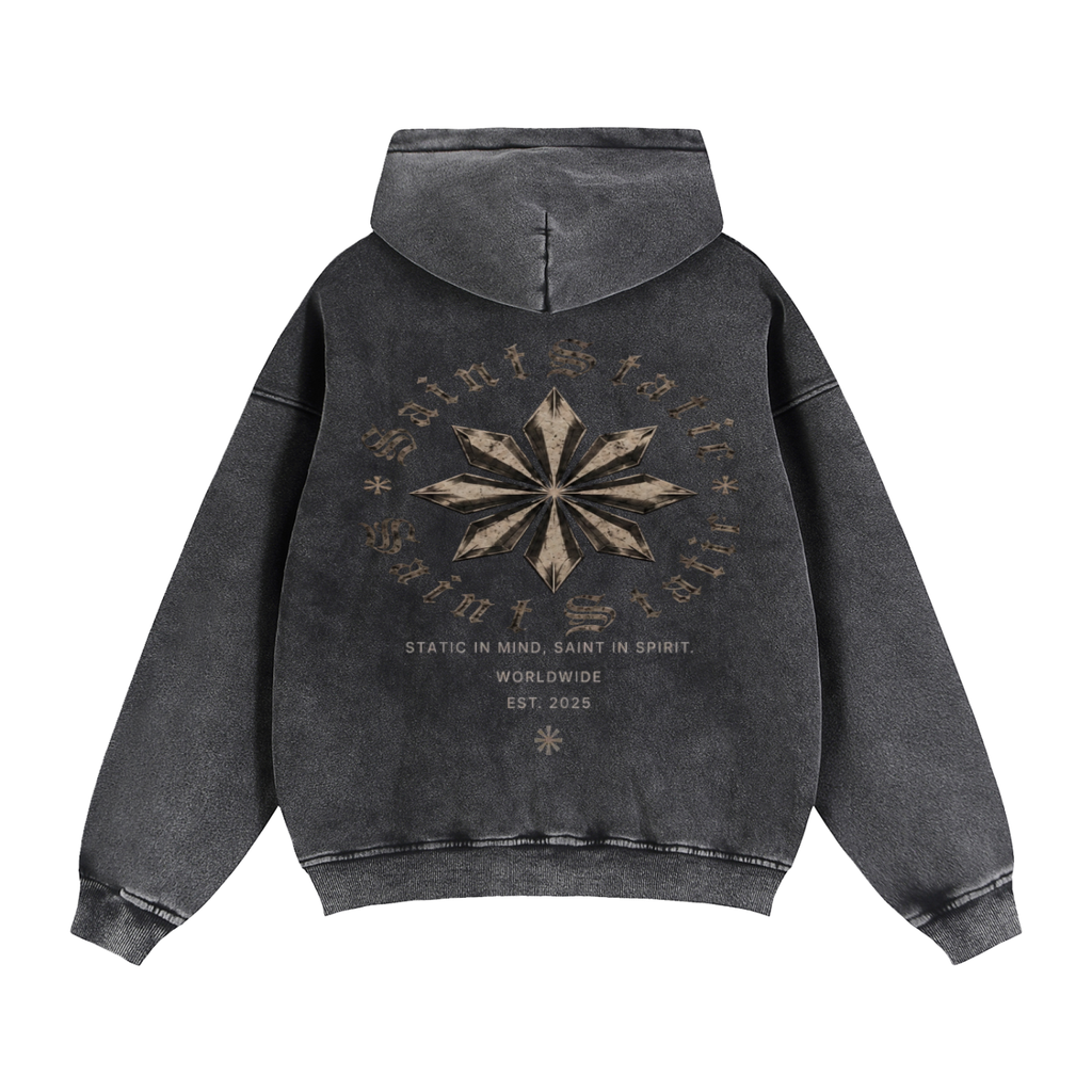 Saintstatic zip up Fleece Hoodie